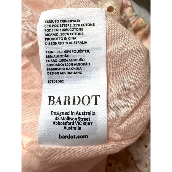 NWT Size 4 - Bardot Hendry Long-Sleeve Floral Lace Mini Dress ( NWT US$ 199) - Picture 11 of 12